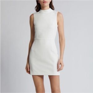 French connection echo crepe mock neck mini dress